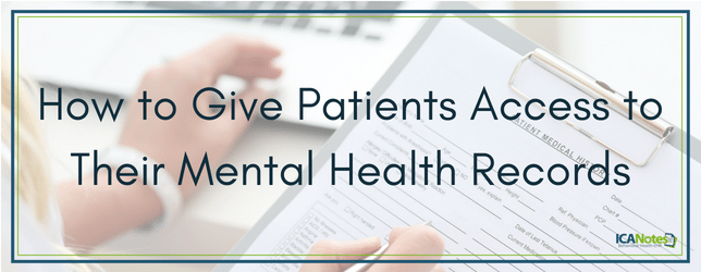 How to Give Patients Access to Their Mental Health Records