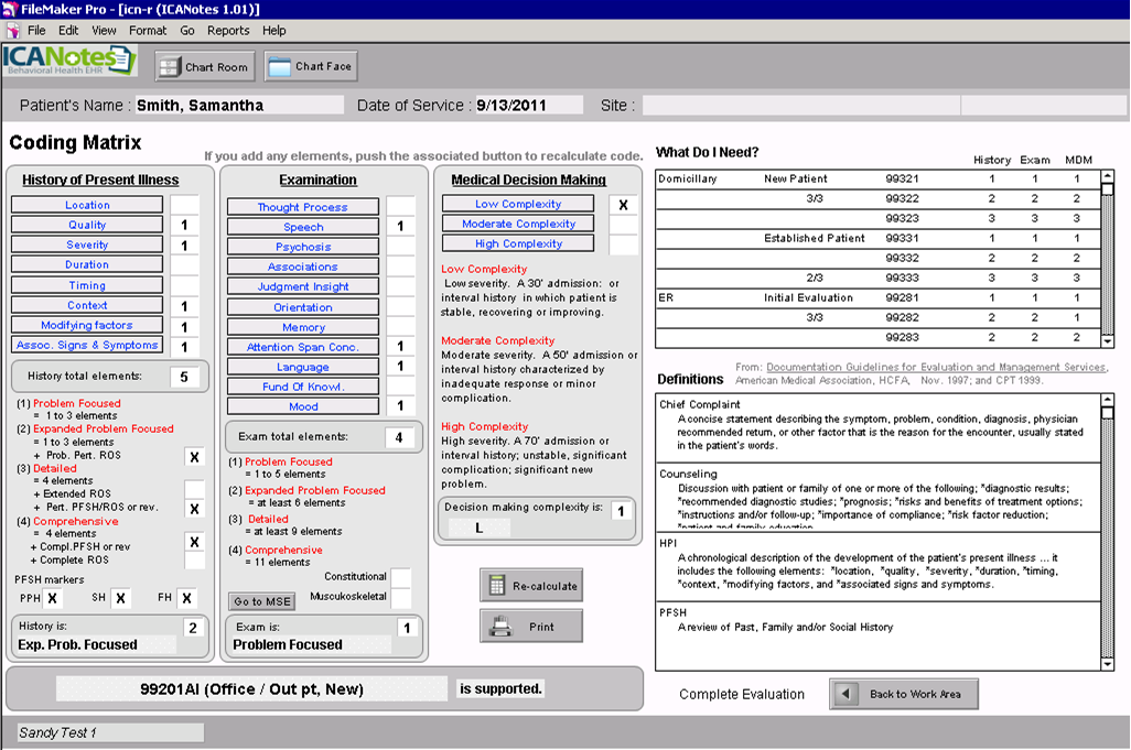 Sample Charts For Medical Coding