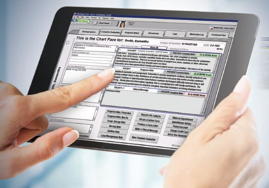 tablet ICANotes Tablet-compatible behavioral health ehr software