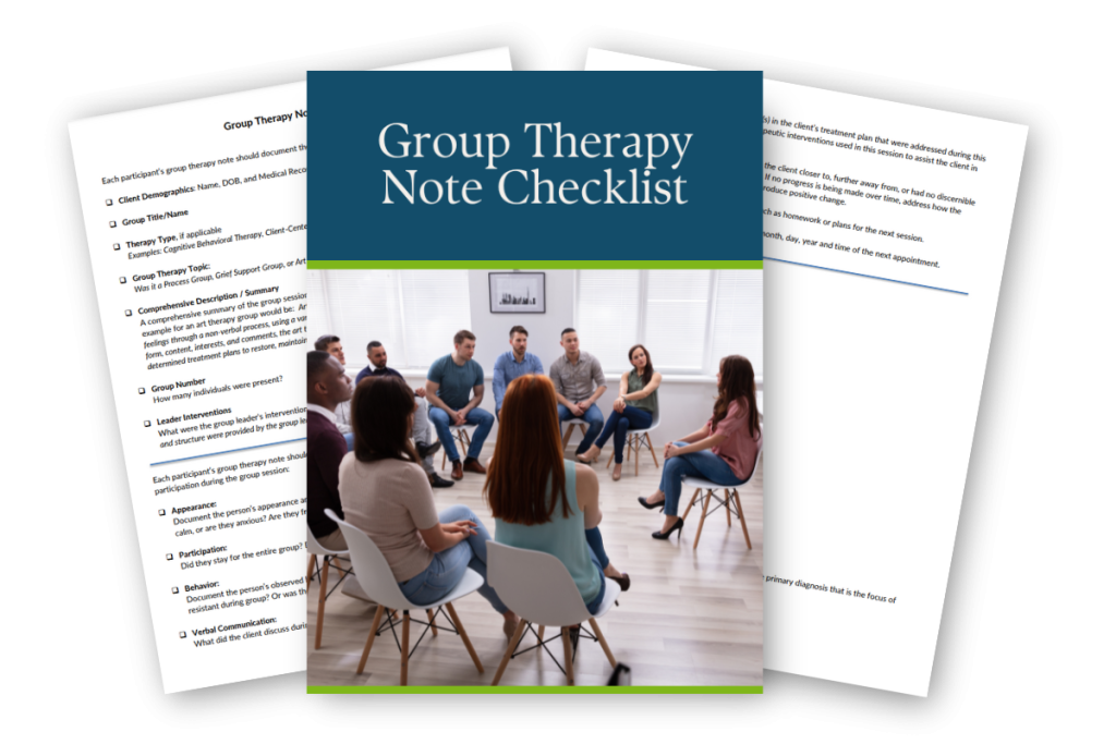 Group Therapy Note Checklist