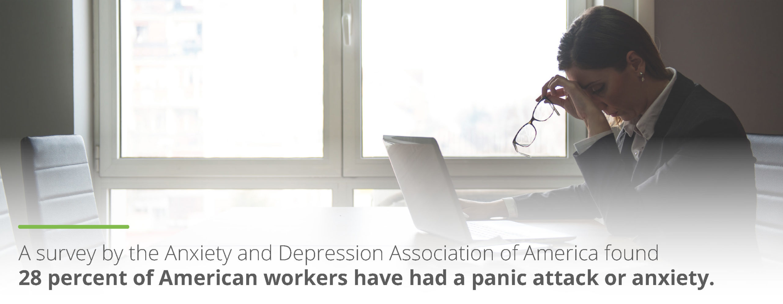 28% of American workers have had a panic attack or anxiety