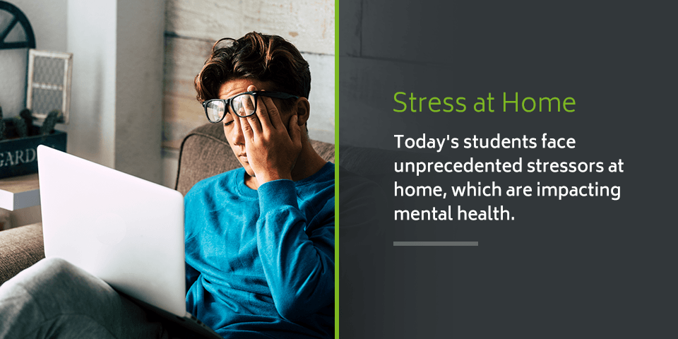 Stress at home impact on student mental health