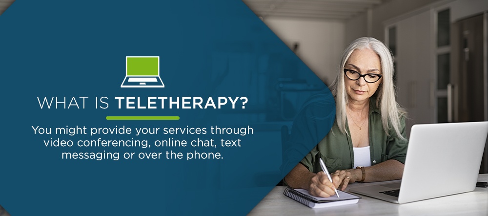 What is teletherapy?