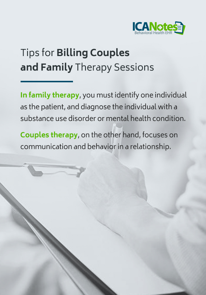 Tips for billing couples and family therapy sessions