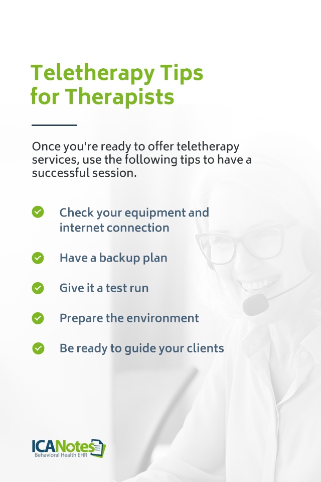 Teletherapy tips for Therapists