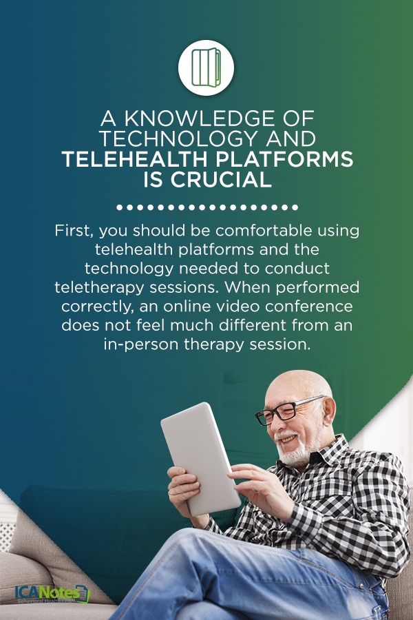 What tech is needed for teletherapy