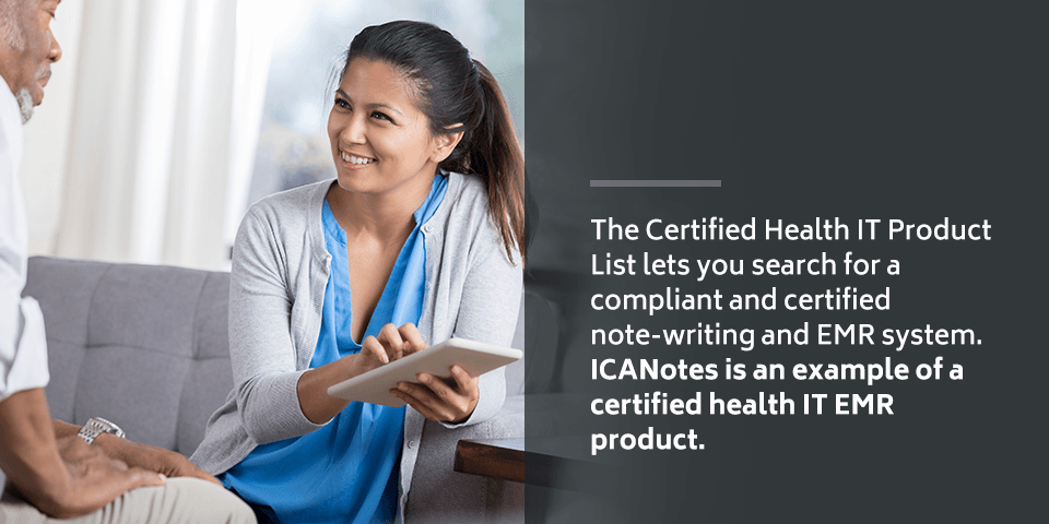 Certified health IT EMR product