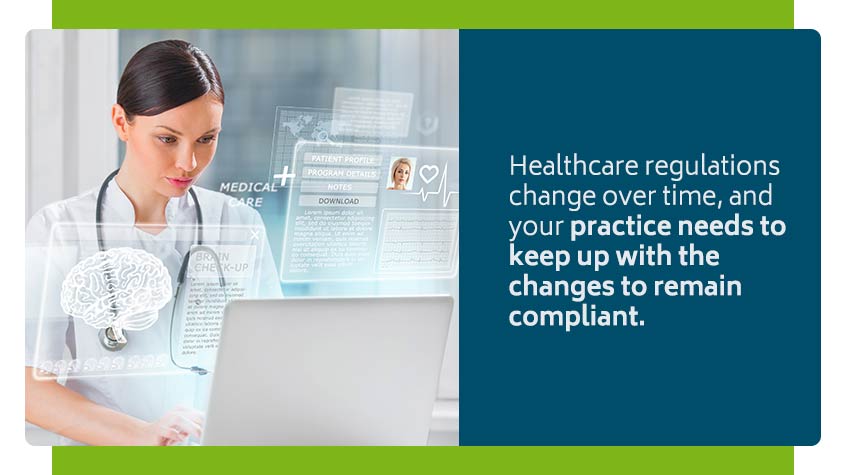 EHR Stay up to date with healthcare regulations