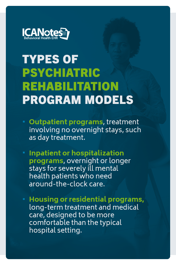 Types of Psychiatric Rehabilitation Program Models