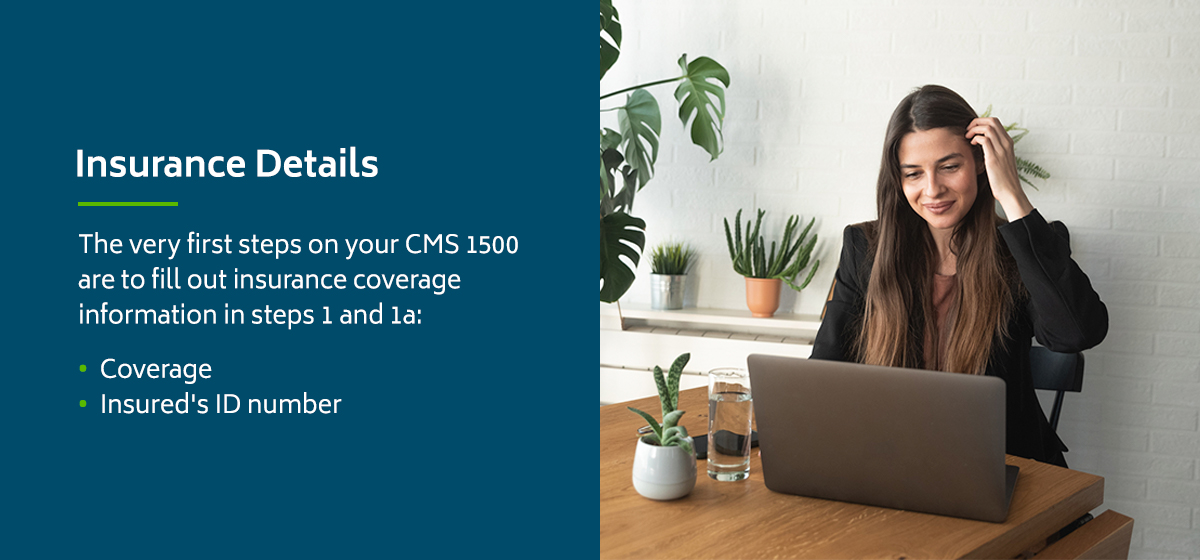 Insurance details needed for CMS 1500 form