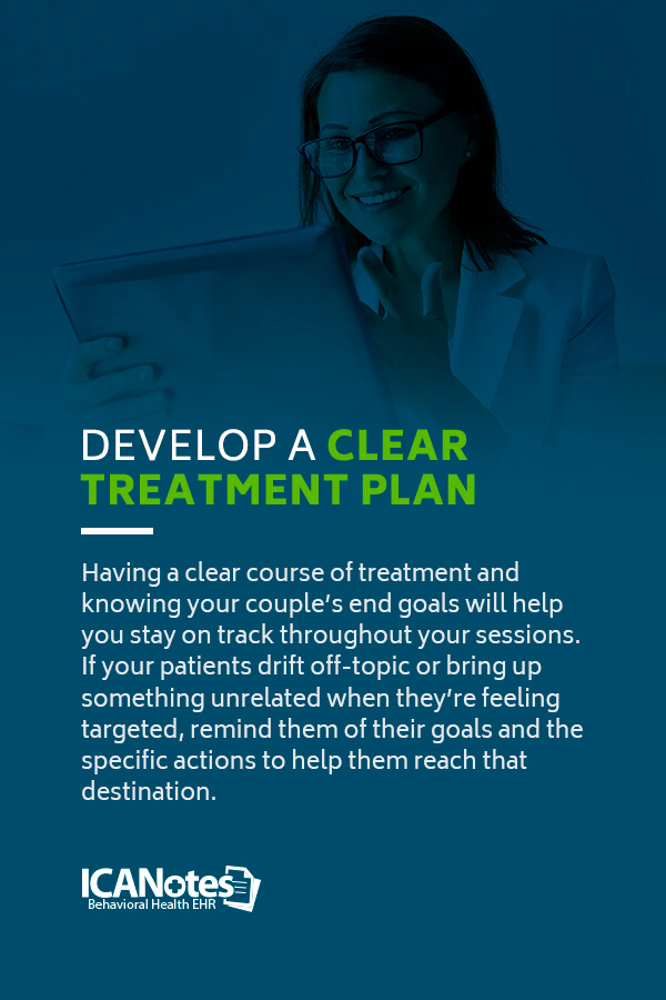 Develop a Clear Treatment Plan for Couples Therapy