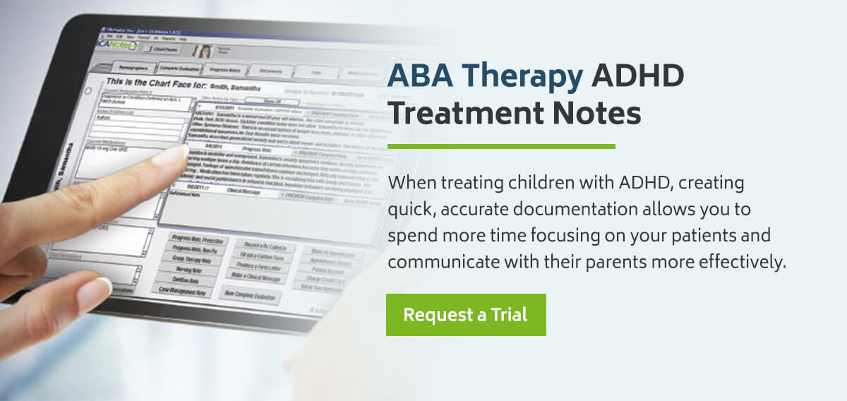 ABA Therapy ADHD Treatment Notes