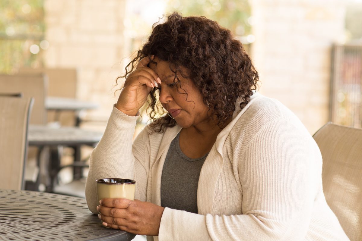 Grieving African American Woman