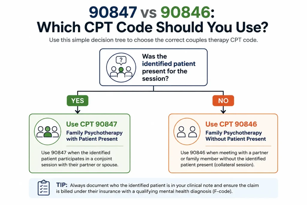 How to Bill for Couples Therapy: CPT Codes 90847 & 90846 Explained
