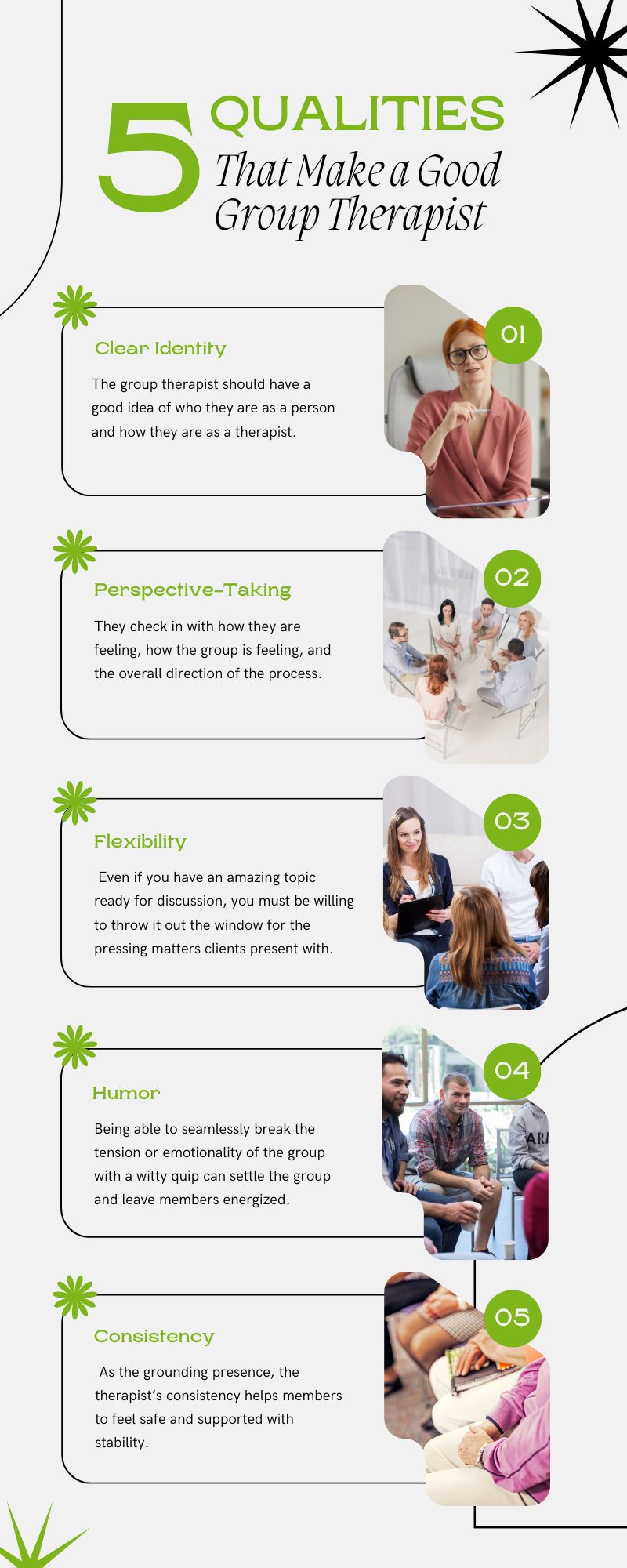 5 qualities that make a good group therapist