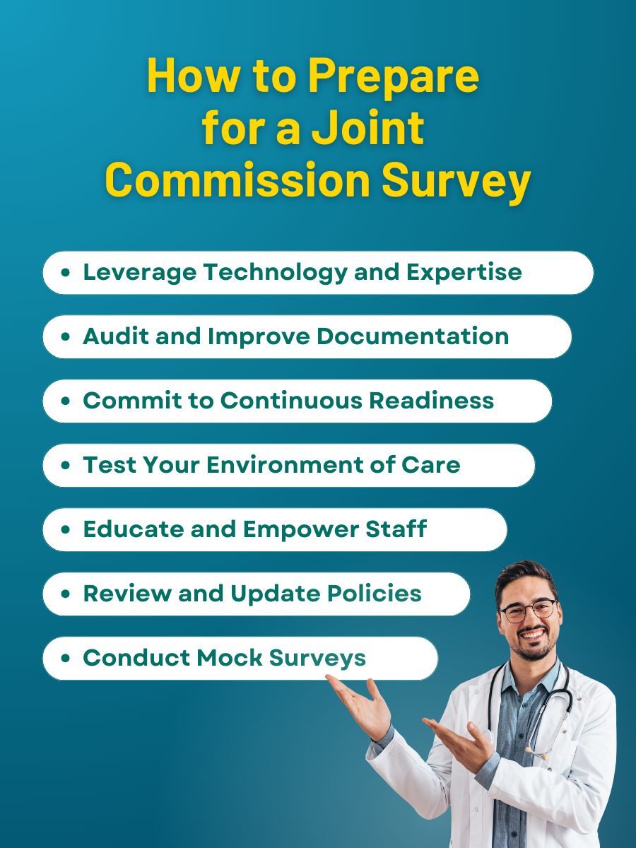 Steps to prepare for a Joint Commission Survey