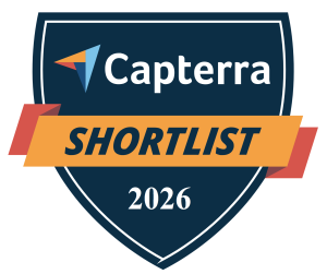 Capterra Shortlist 2026 badge for mental health software