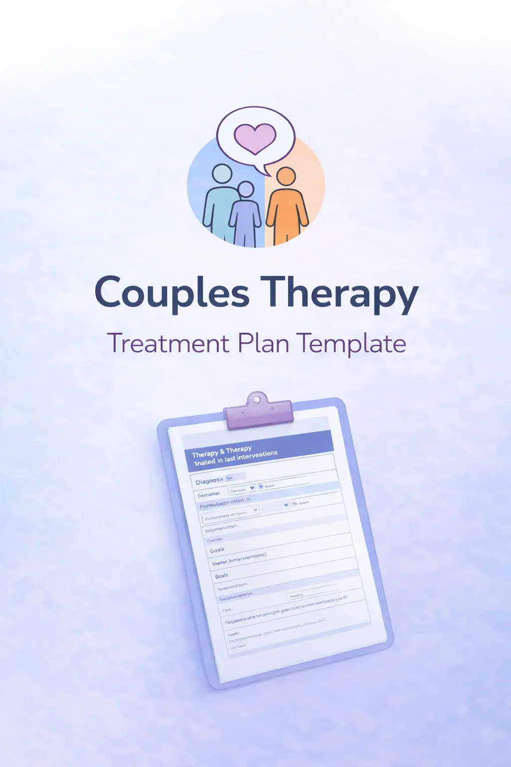 Couples Therapy Treatment Plan Template cover