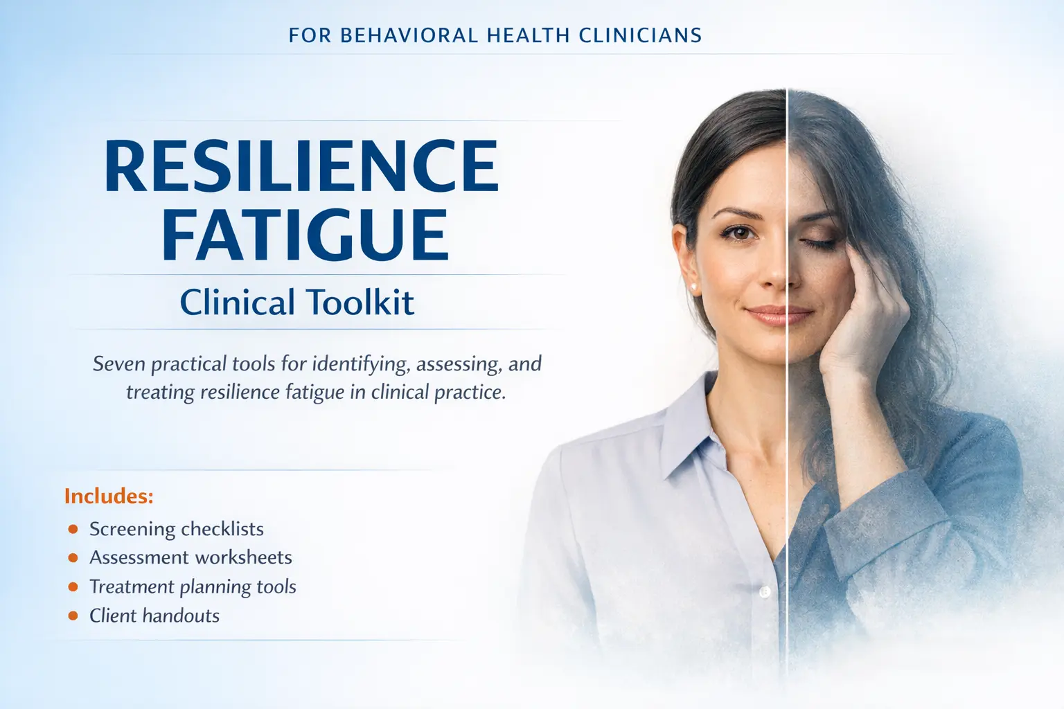 Resilience fatigue clinical toolkit cover for behavioral health clinicians