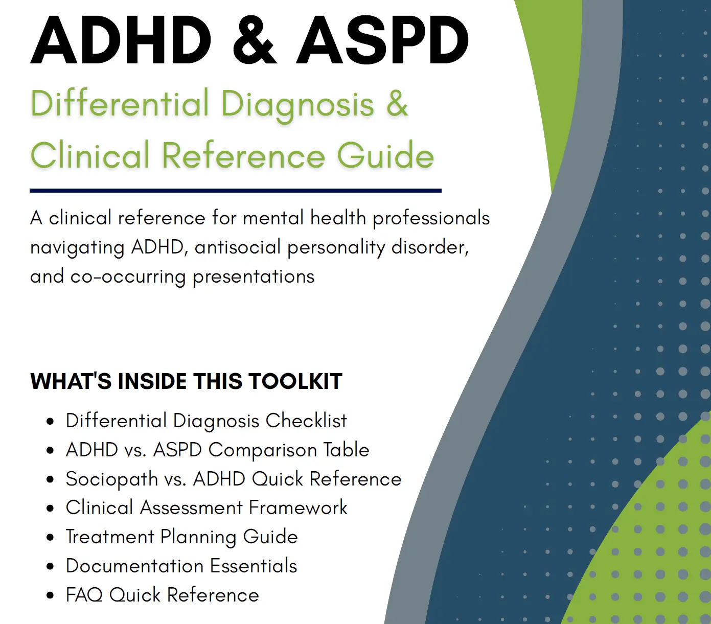 ADHD vs ASPD differential diagnosis clinical guide for mental health professionals