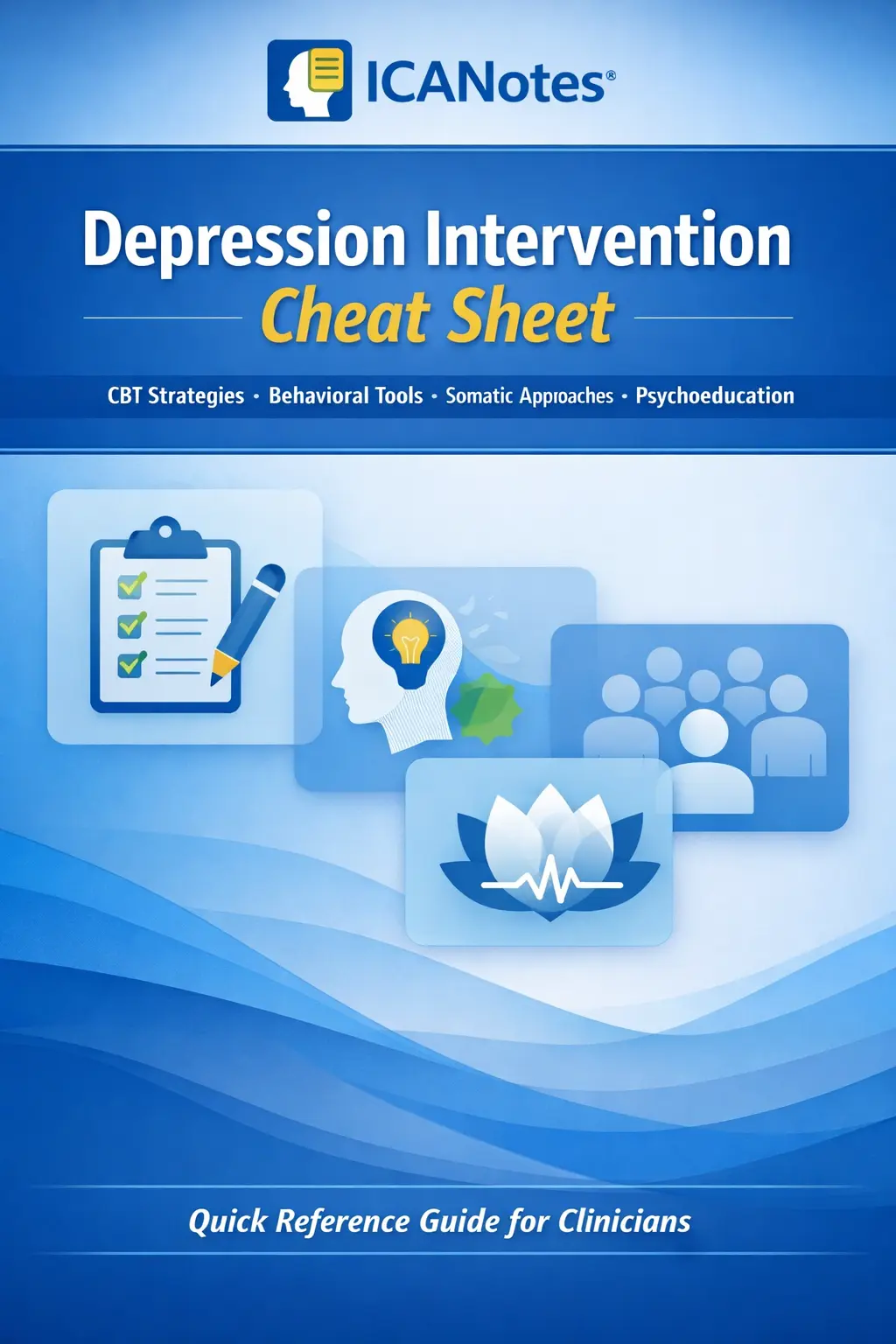Depression Intervention Cheat Sheet for Clinicians