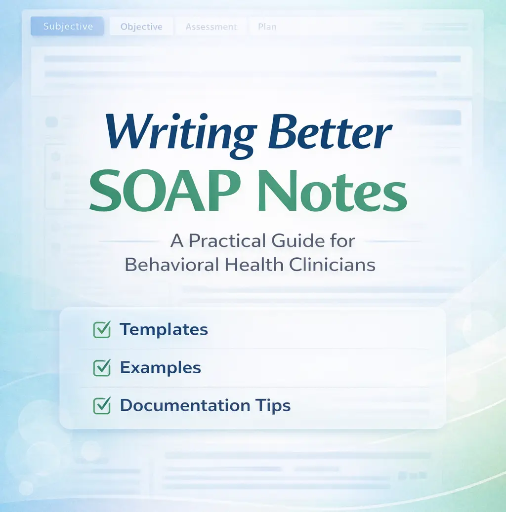 Writing Better SOAP Notes guide for mental health clinicians