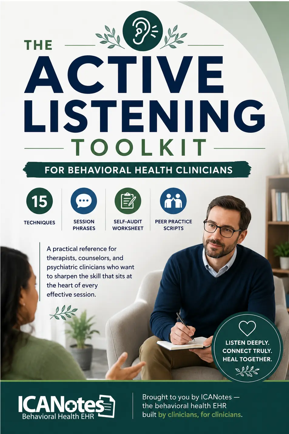 The Active Listening Toolkit for Behavioral Health Clinicians cover