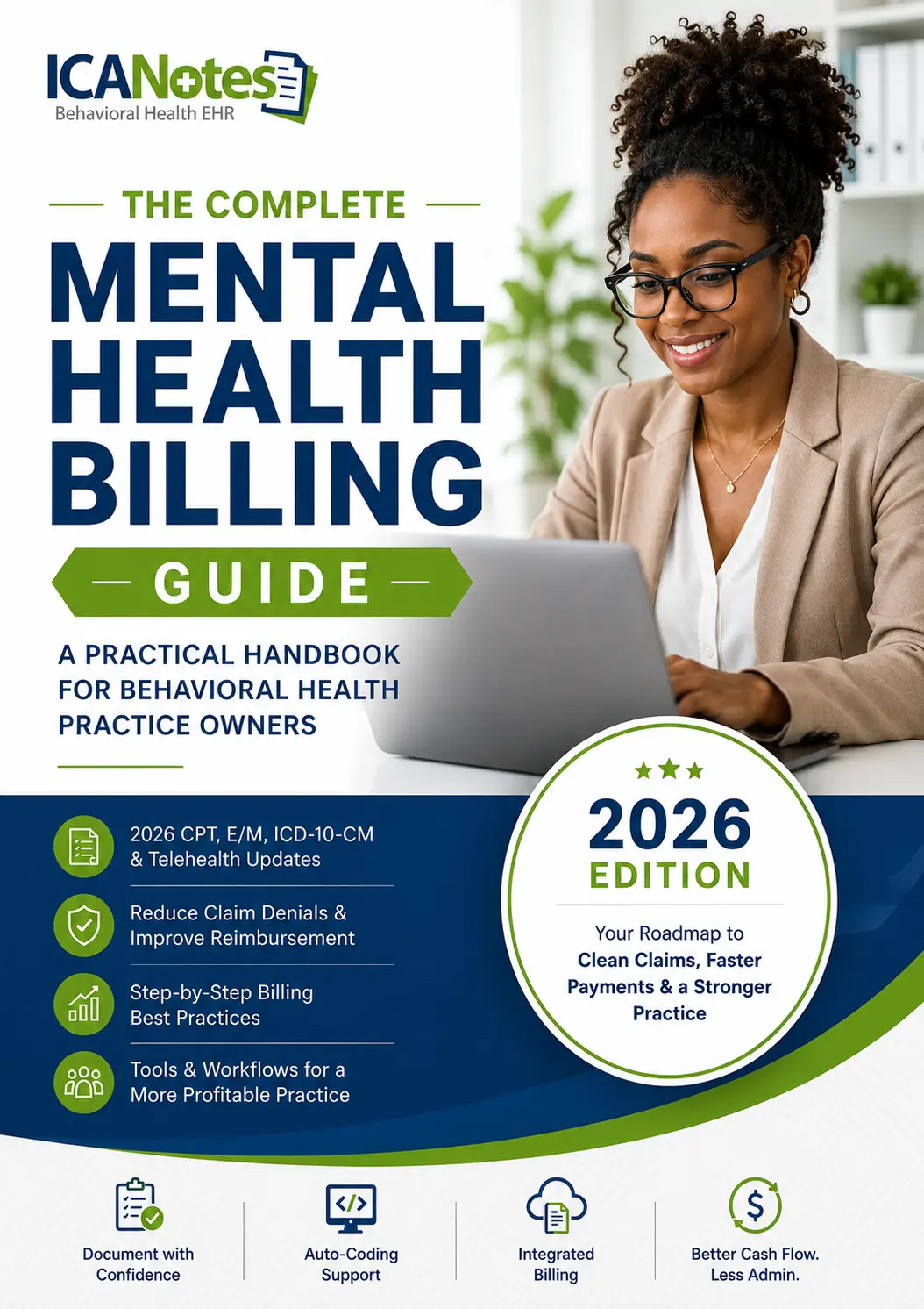 Cover of The Complete Mental Health Billing Guide 2026 for behavioral health practice owners