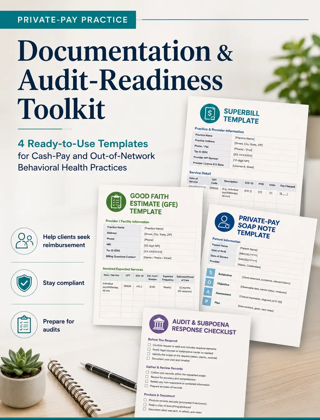Private-Pay Therapy Notes: 10 Insurance Requirements (2026)