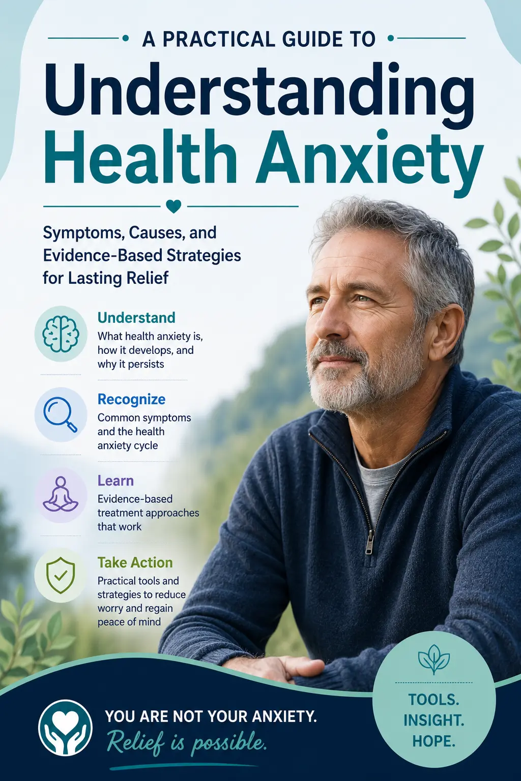 Health Anxiety Clinical Toolkit featuring worksheets, client handouts, assessment tools, treatment planning resources, and progress note examples