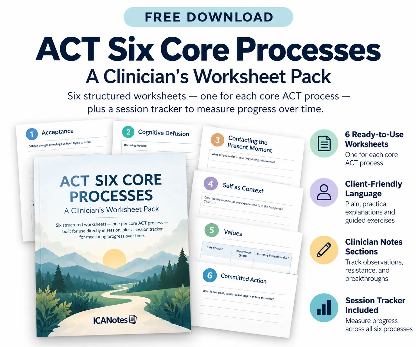 Put ACT Into Practice With Ready-to-Use Clinician Worksheets