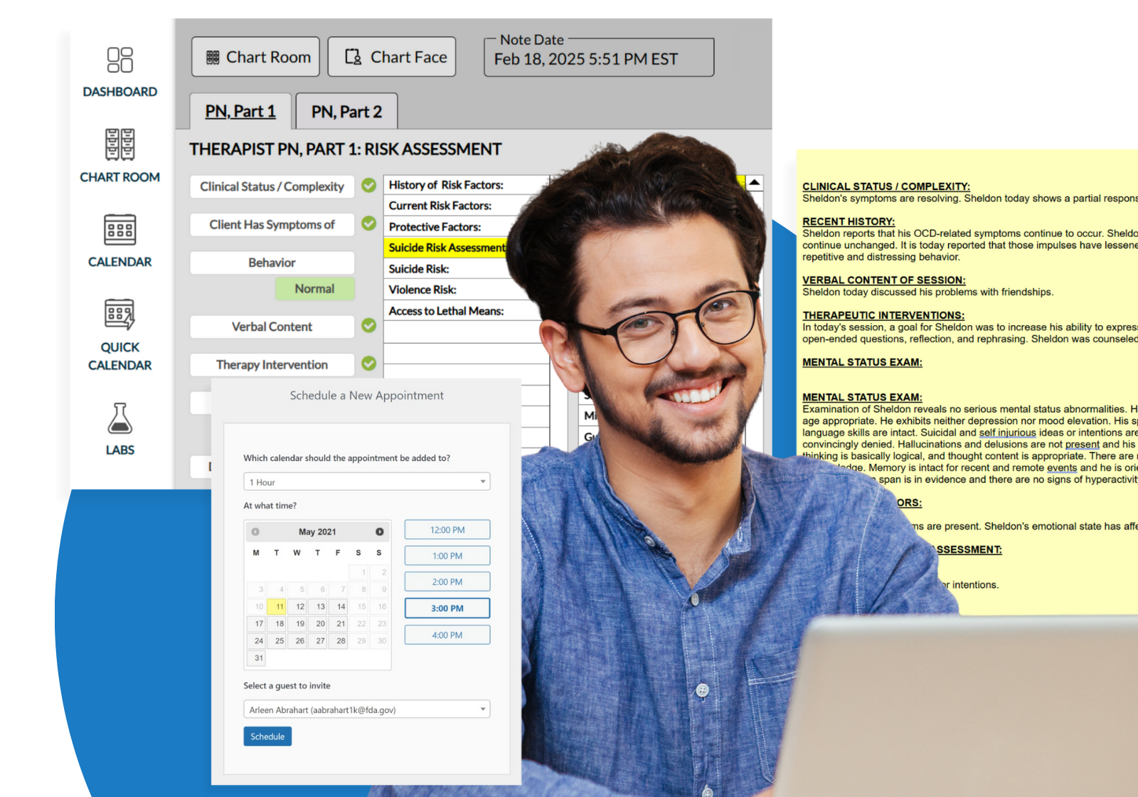 A group practice owner using the best affordable behavioral health EHR for groups