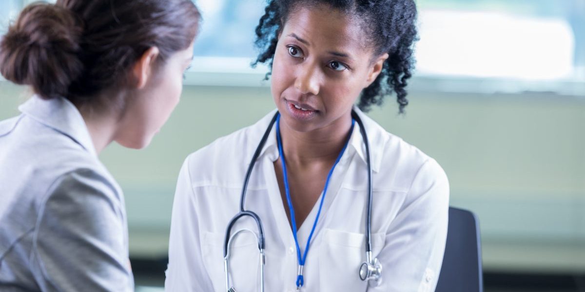 A psychiatrist treating a patient in her private practice.