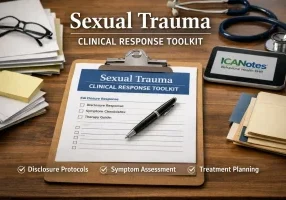 Sexual trauma clinical response toolkit with checklist, clipboard, and documentation tools for behavioral health clinicians